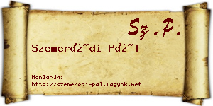 Szemerédi Pál névjegykártya