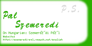 pal szemeredi business card